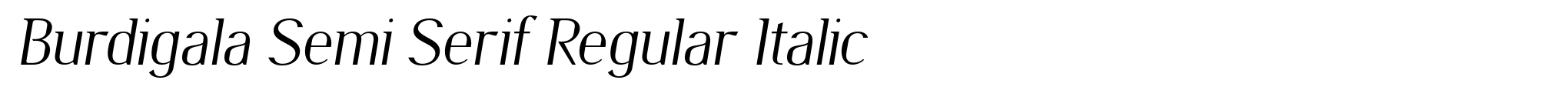 Burdigala Semi Serif Regular Italic image